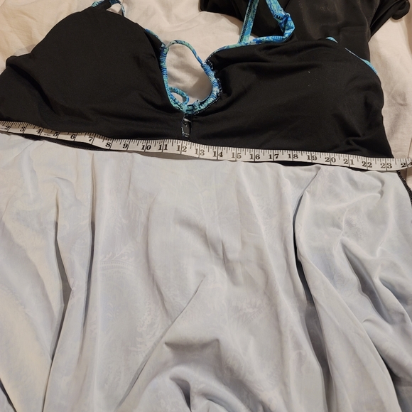 NWT hanna nicole two piece tankini boy short swimdress plus size 28w - Picture 9 of 14